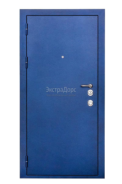 Противопожарная уличная дверь металлическая утепленная EIW 60 синяя глухая однопольная в Лобне  купить