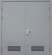 Дверь с порошковым напылением огнестойкая EI-60 двупольная